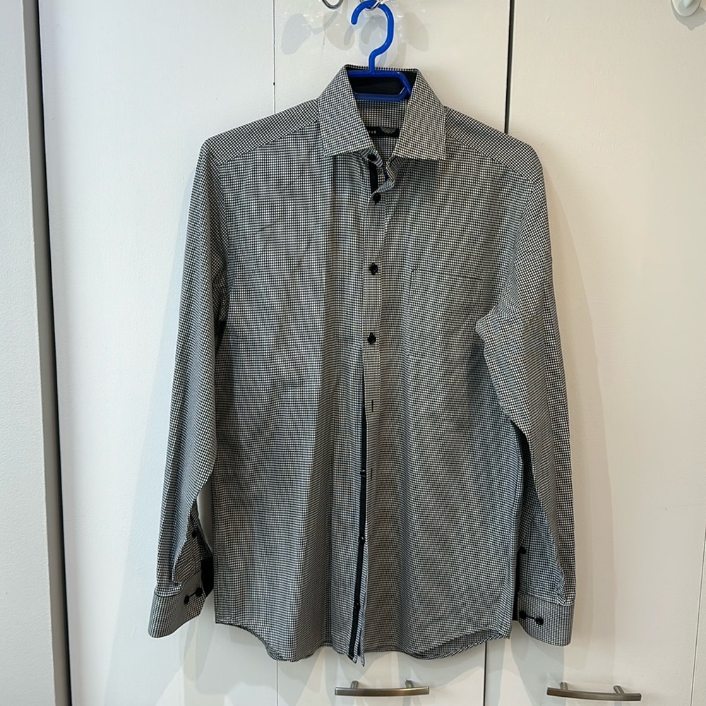 Horst black and white patterned dress shirt